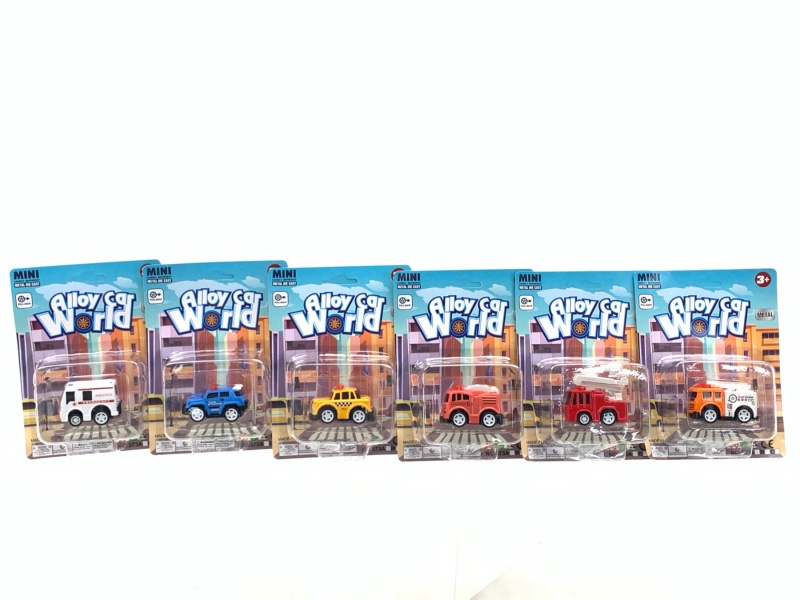 Baili Metal Cartoon Rescue Sprinkler Truck Ladder Car Ambulance Police Car Car Suction Plate