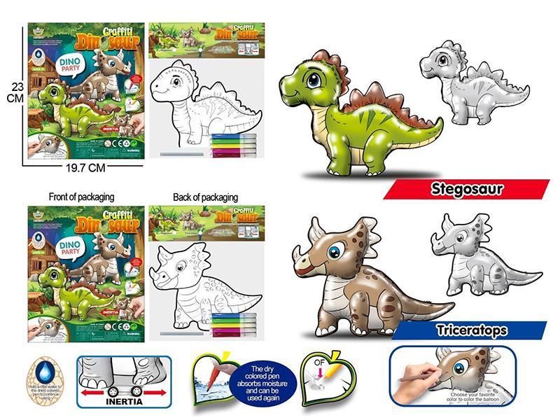 Friction Graffiti Inflatable Dinosaur