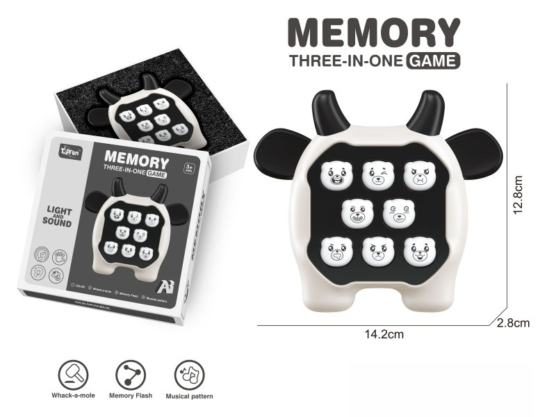 8-Key Bear Memory Game Machine - Cow