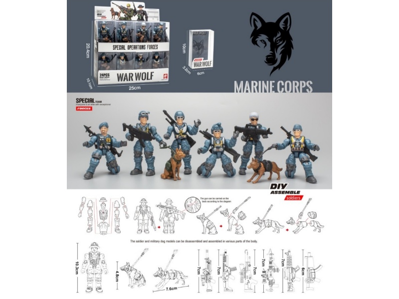 Assembled Soldier Model (24Pcs)