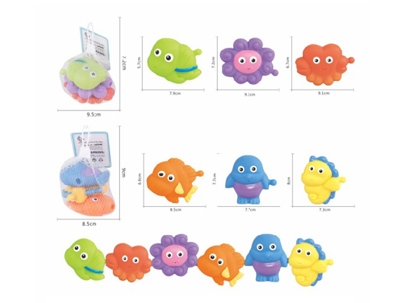 Spray Water Sea Animals 3pcs