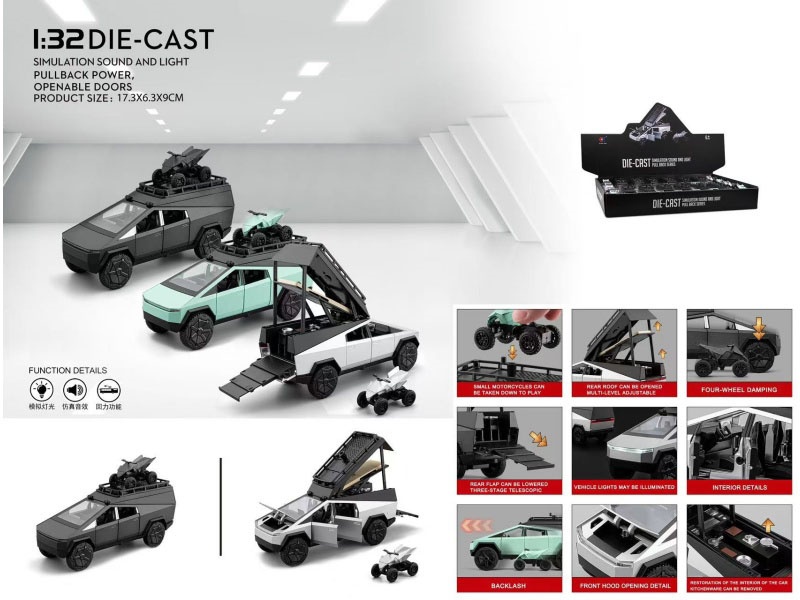 1:32 Tesla Camping Pickup Truck