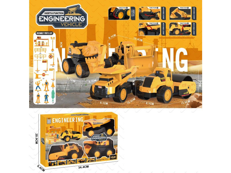 Inertial Engineering With Traffic Signs, Gas Stations And Trees