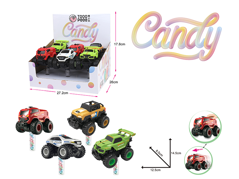 Friction Monster Truck Candy Toys 6pcs