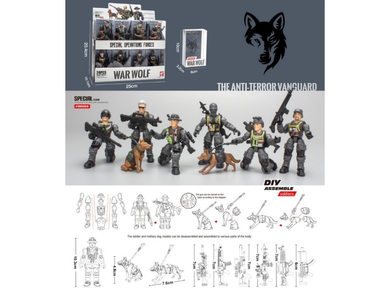 Assembled Soldier Model (24Pcs)