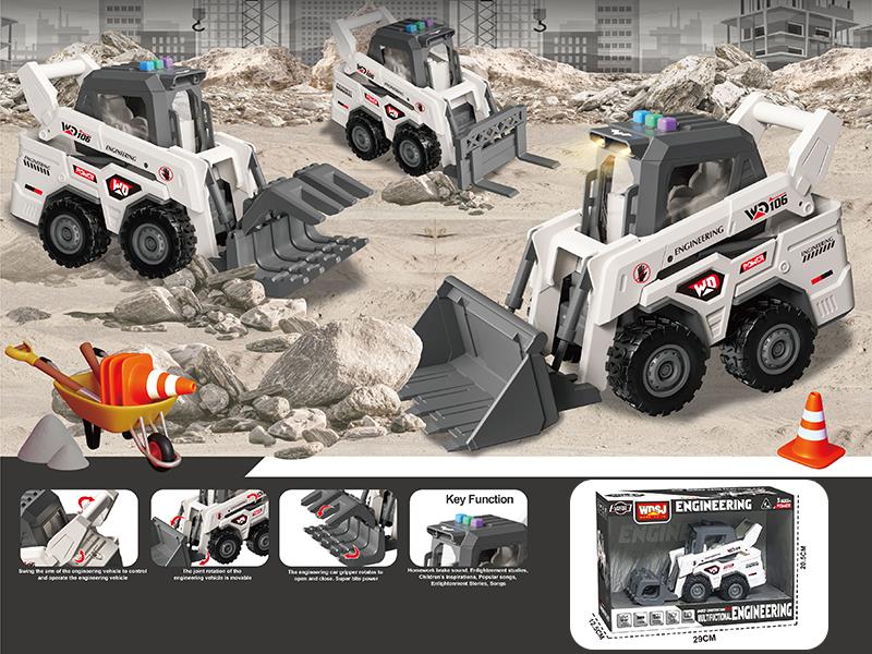 1:18 Friction Multifunctional Engineering Truck With Sound And Lights