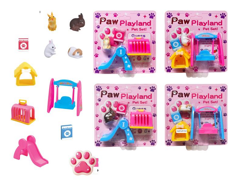 Mini Rabbit Swing Slide Set