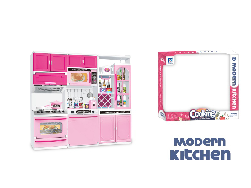 Pink Solid Color Kitchen And Kitchenware Set