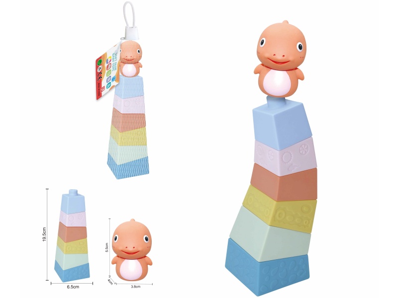 Soft Plastic Stacked Tower Finger Doll Set(Sea Animal) 7pcs