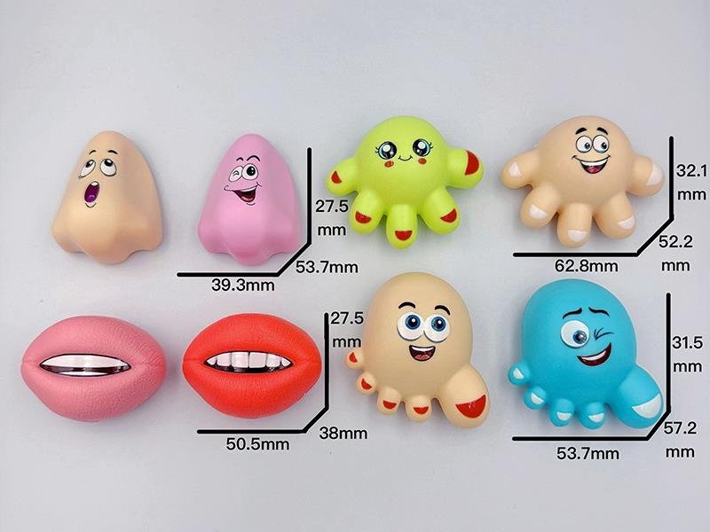 Cartoon Mouth, Nose, Hand, Foot Pull Back Car(UV Printing)