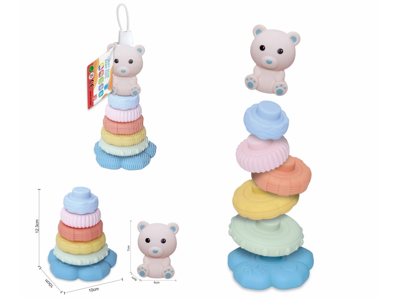 Soft Plastic Animal Stacking Toy(Bear) 7pcs