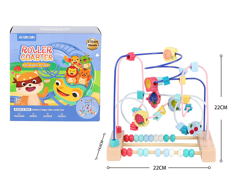 Children's Finger Roller Coaster Early Education Toy Beads - Fruit