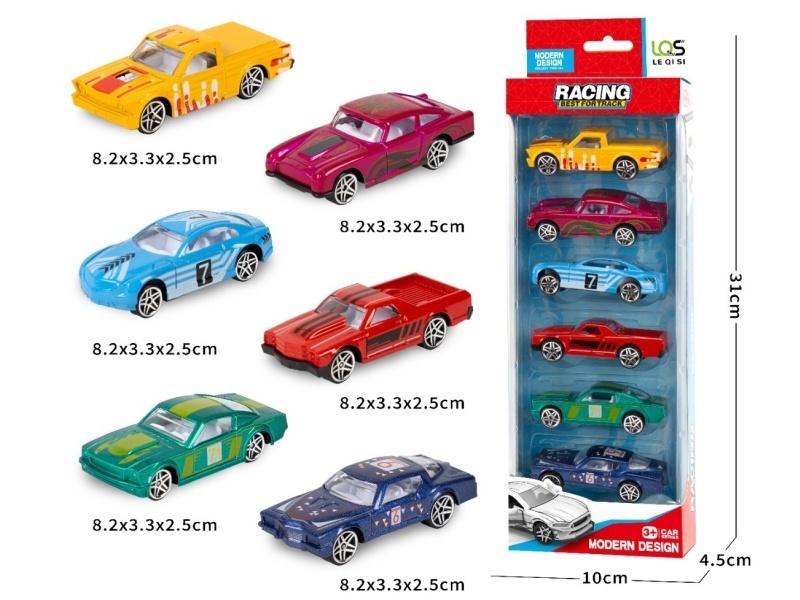 Sliding alloy car (6 pieces/box)