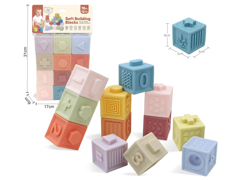 Zodiac & Numbers Soft Building Blocks 12pcs