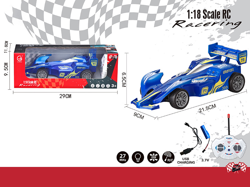 1:18 4CH R/C Racing Car With Lights