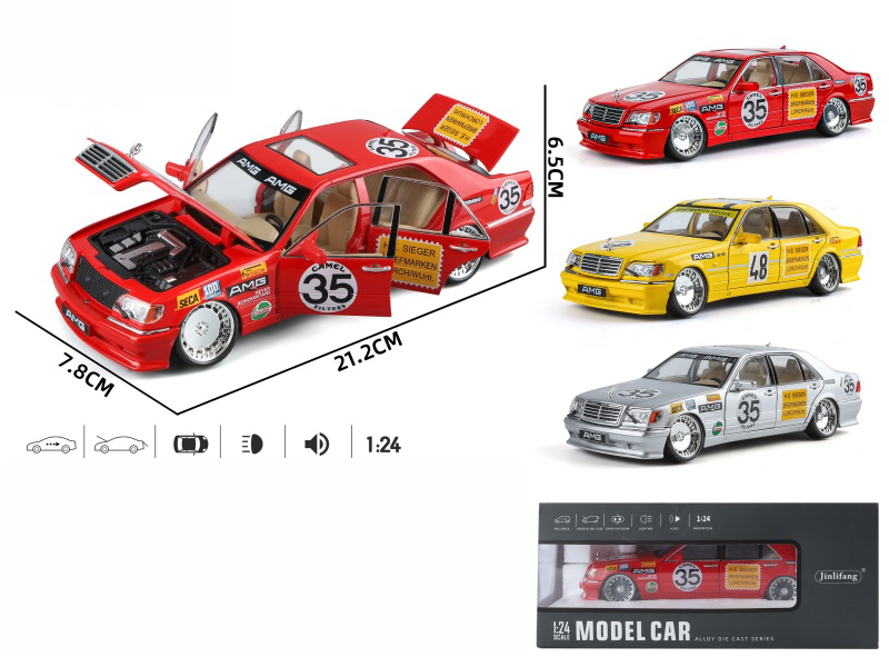 1:24 Mercedes-Benz S-Class W140‌ Modified Version Alloy Car