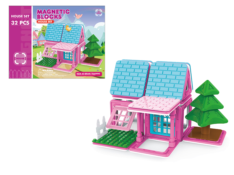 Girl Series House Magnetic Building Blocks 32pcs