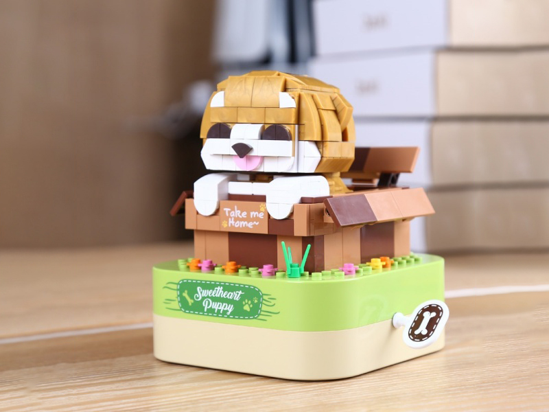 Building Blocks: A Heartwarming Little Cute Dog