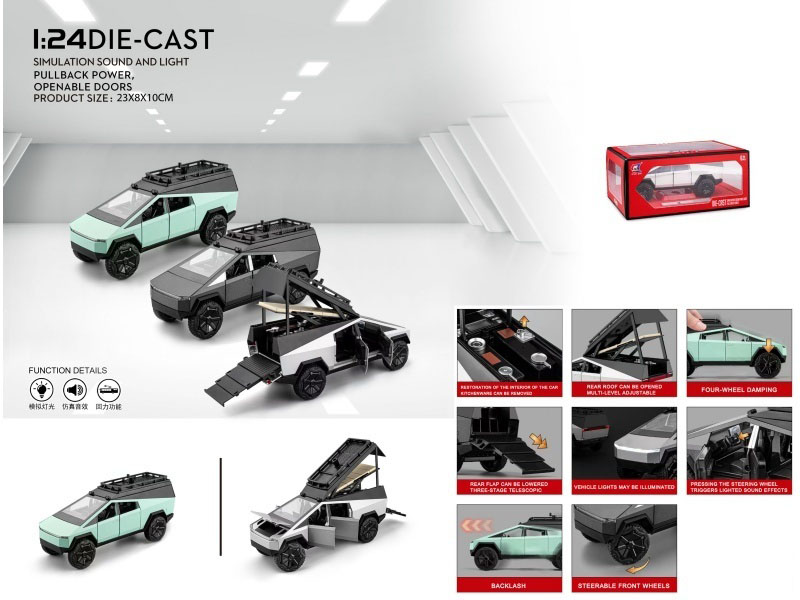 1:24 Tesla Camping Pickup Truck