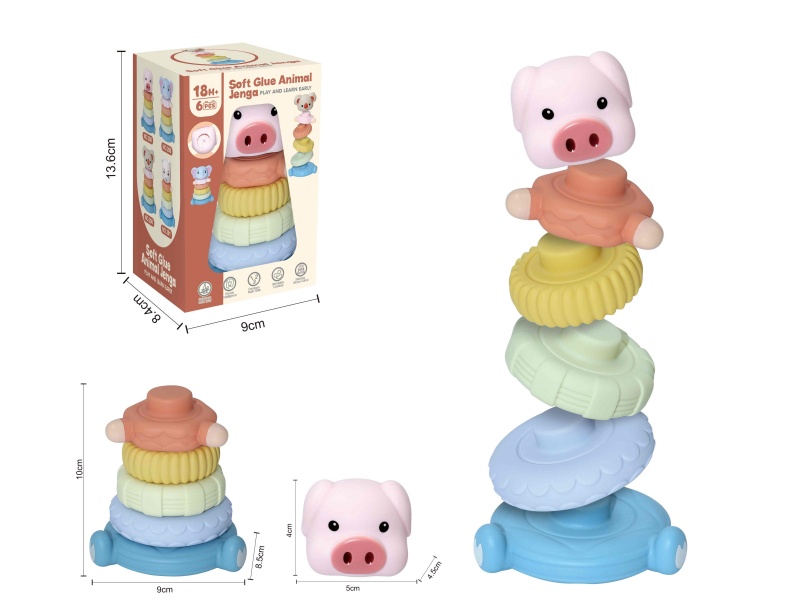 Soft Plastic Stacking Toy 6pcs