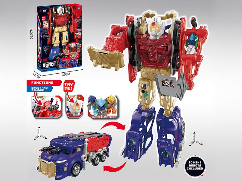 Transformable Truck Robot(With 10 Small Robot)