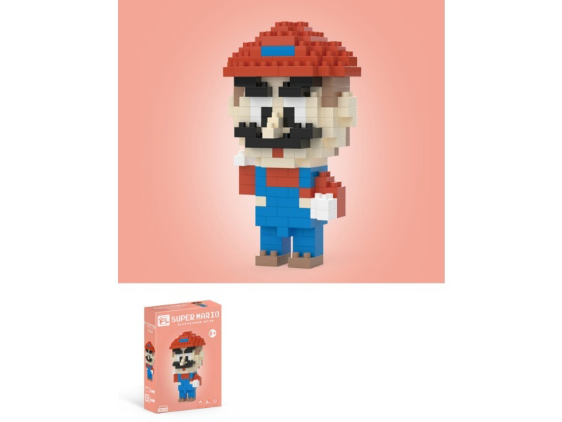 Cartoon Series - Red Mario Building Blocks 208PCS