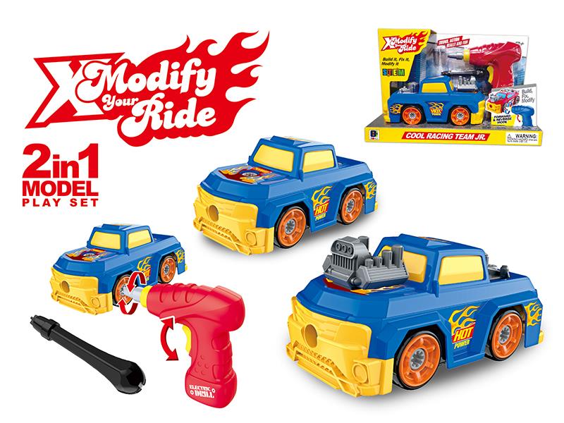 DIY Assembly Ford Refitted Vehicle Toy With Electric Drill