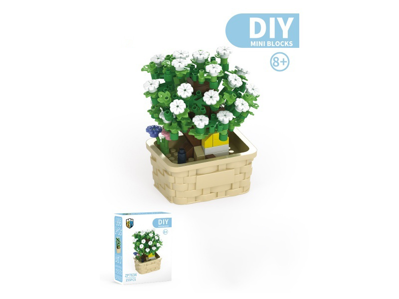 Jasmine Flower Building Block Basket Series 155PCS