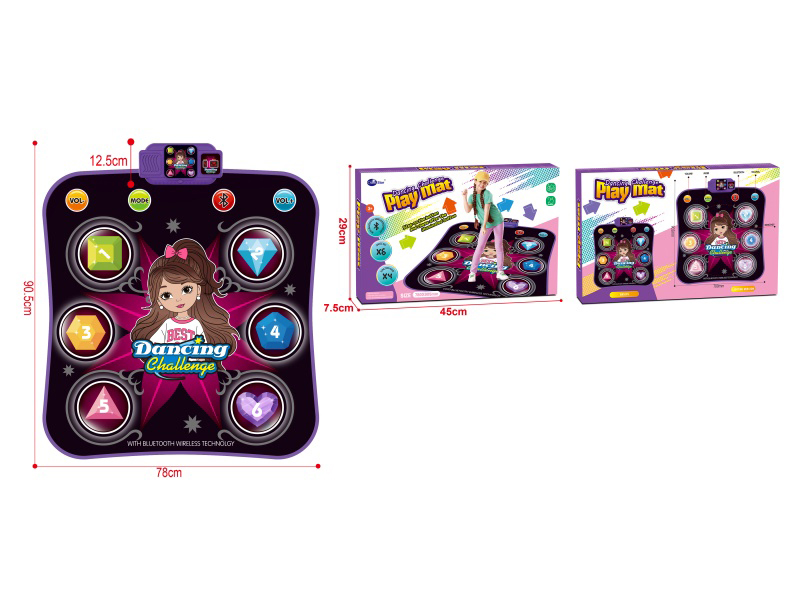 Children'S Bluetooth Light Music Dance Carpet (Single Light Guidance Model)