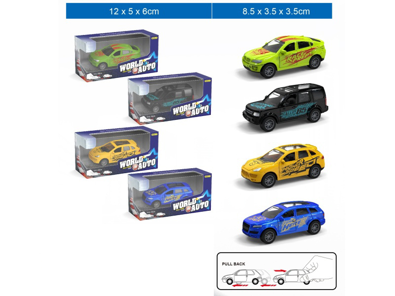 1:60 Double-Door Recoil Racing Car Alloy Bike