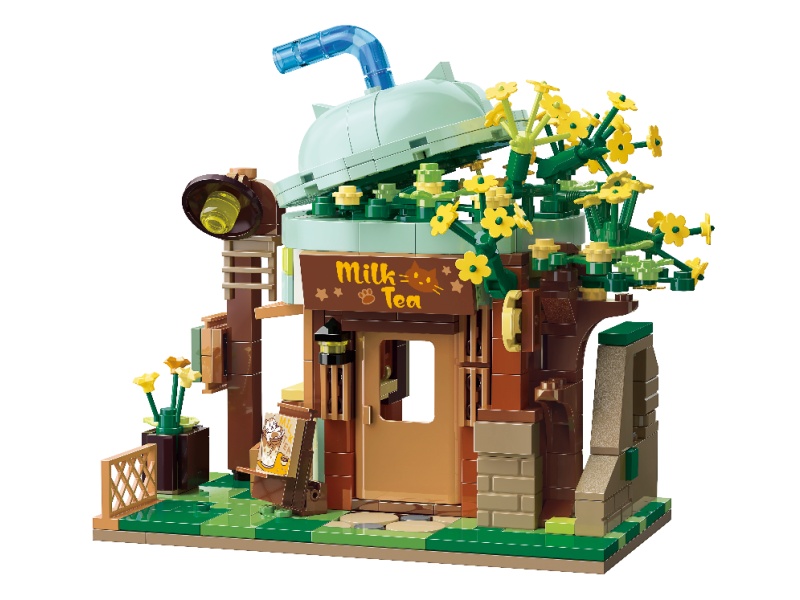 457 Pieces Of Building Blocks Create A Colorful Street Scene