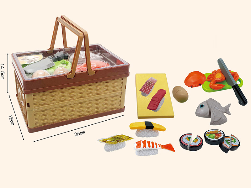 Folding Basket Cutting Sushi Set