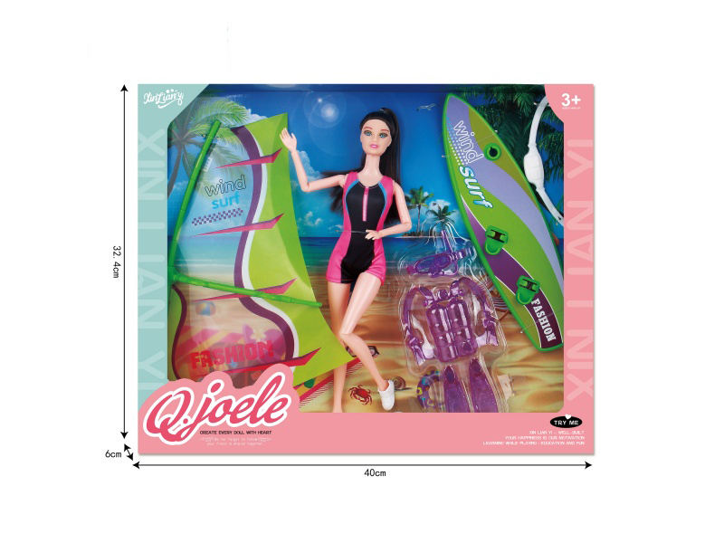 Joller 11.5-Inch Joint Doll Windsurfing Set