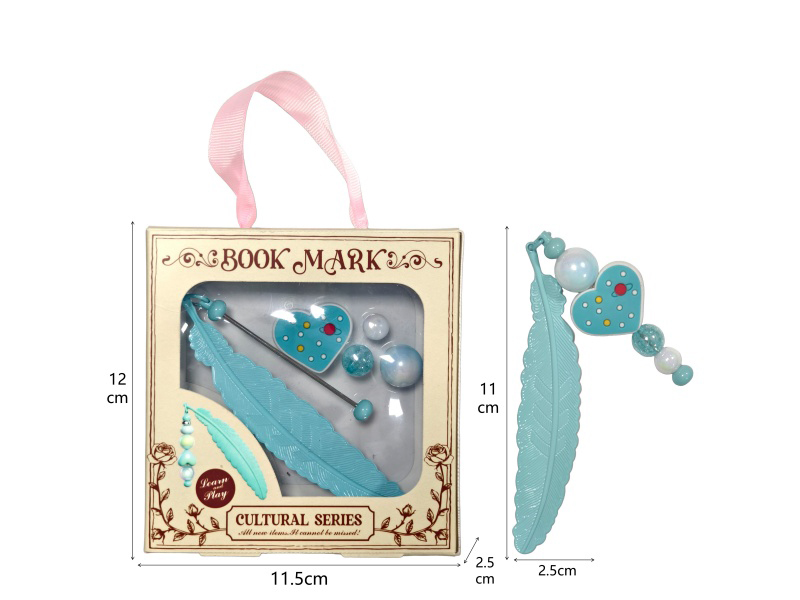 Diy Feather Bookmark Beaded Gift Box (Mint Mamba Color Series)