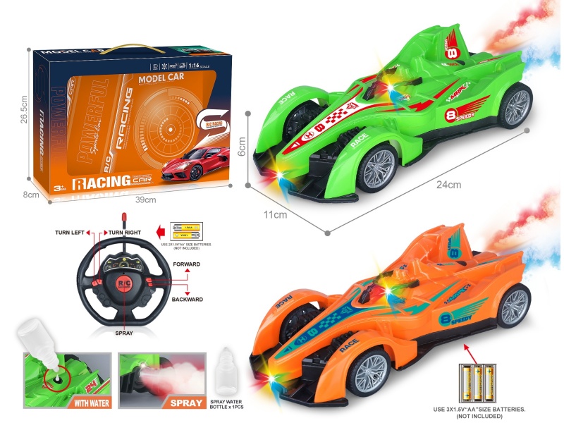 27Mhz 1:16 Five-Way Spray-Light Painted F1 Equation Remote-Controlled Racing Car (Without Power Included)