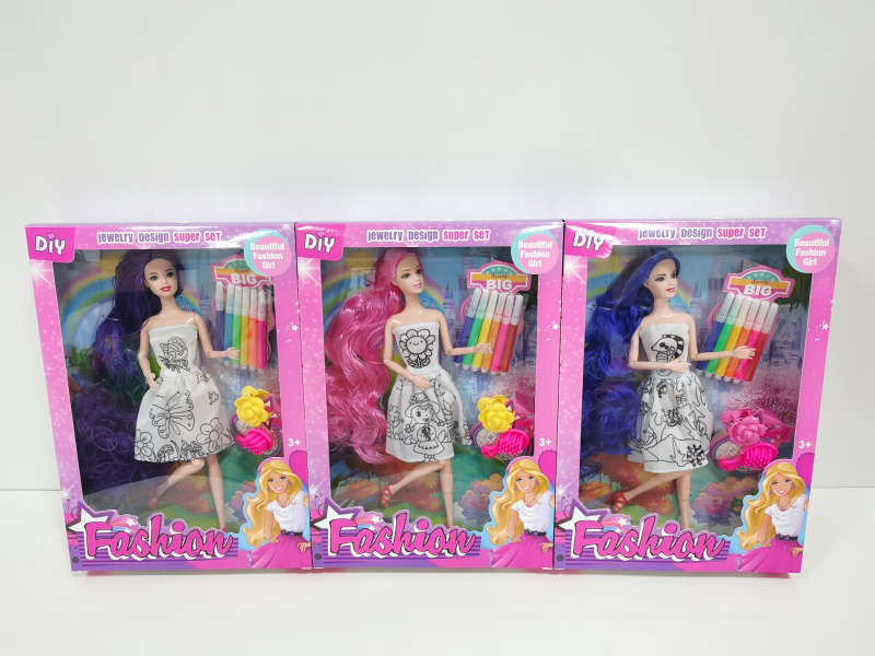 DIY Doll Clothing Coloring Middle Box Style 2