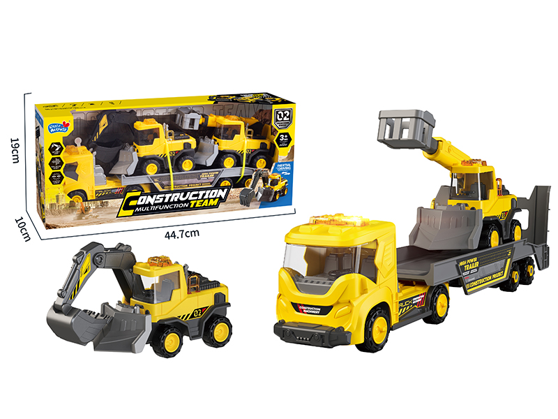 Friction Engineering Truck Set With Sound And Lights