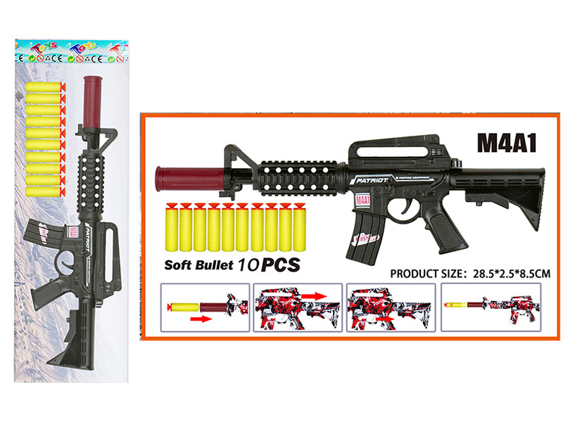 M416 Soft Bullet Gun Model With 10PCS EVA Bullets