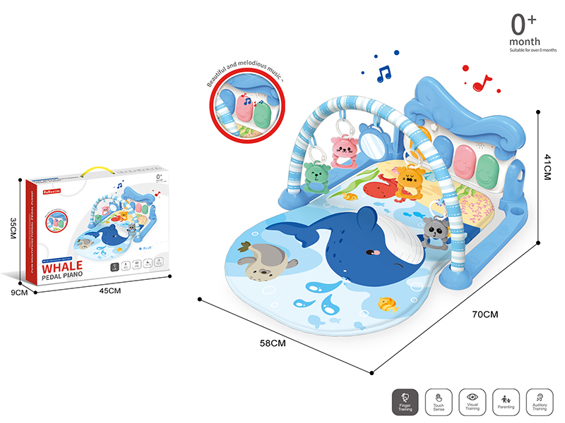 Baby Pedal Piano Fitness Blanket(Blue)