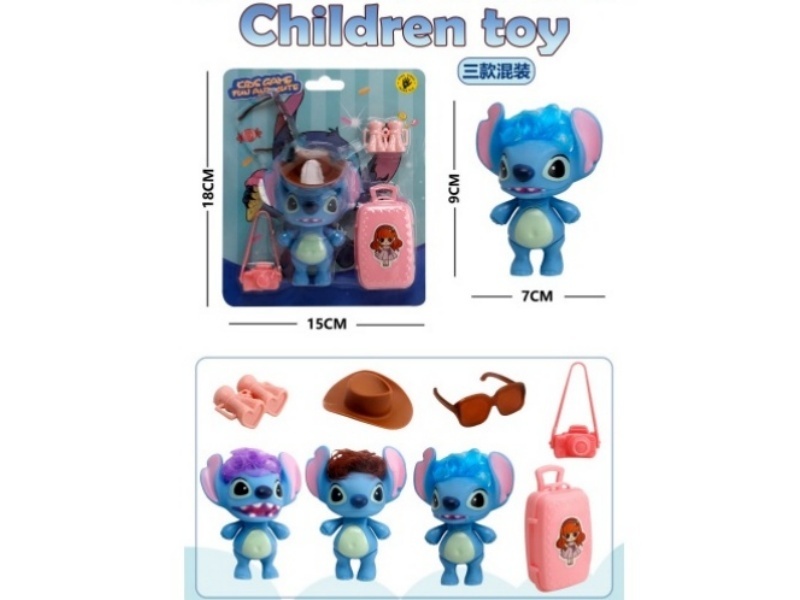 Stitch Led The Way In Distributing Dolls (3 Mixed Outfits)