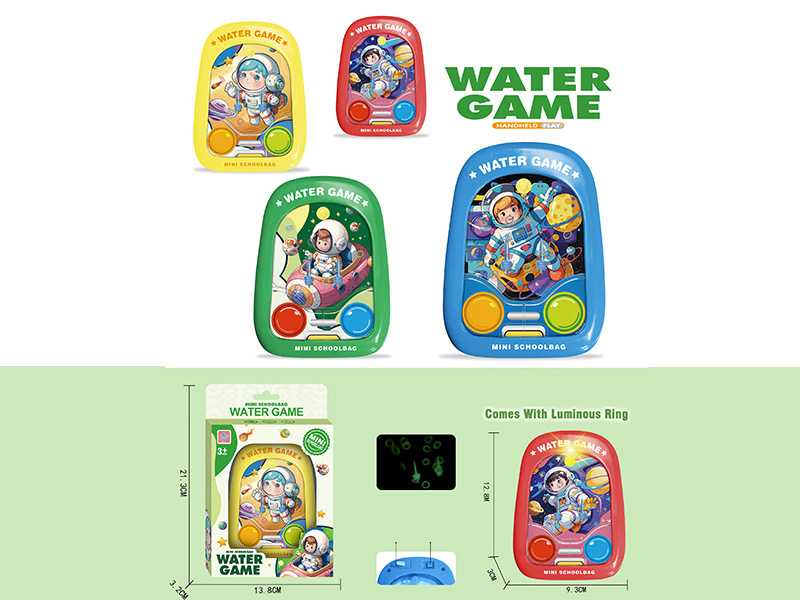 Transparent Astronaut Mini Schoolbag Water Game Toy(Comes With Luminous Ring, With Lights)