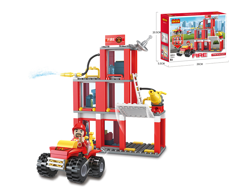 Small Particle Building Blocks - Fire Station 178pcs