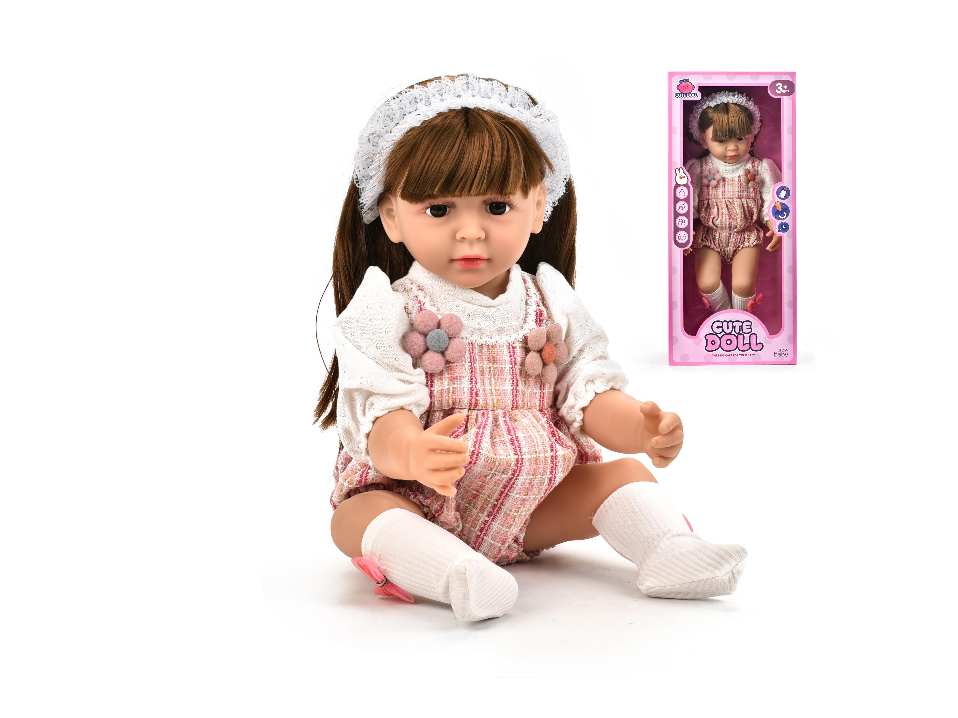 60Cm Reborn Doll, 22-Inch Simulated Baby, Soft Rubber, Fully Lined