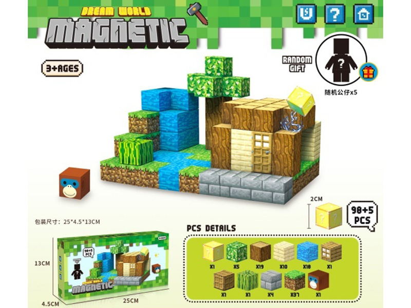 Minecraft - Magnetic Block 98+5 Pcs