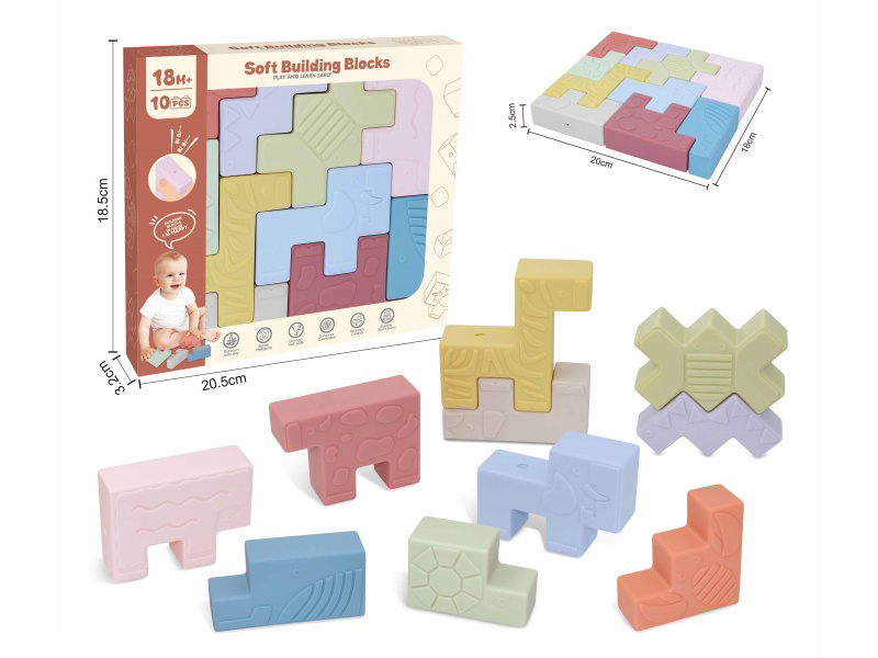Soft Building Blocks Stacking Toys 10pcs