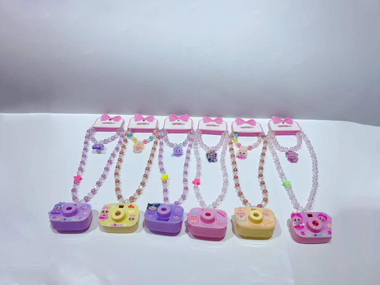 Labub Mini Camera Slide Necklace + Bracelet