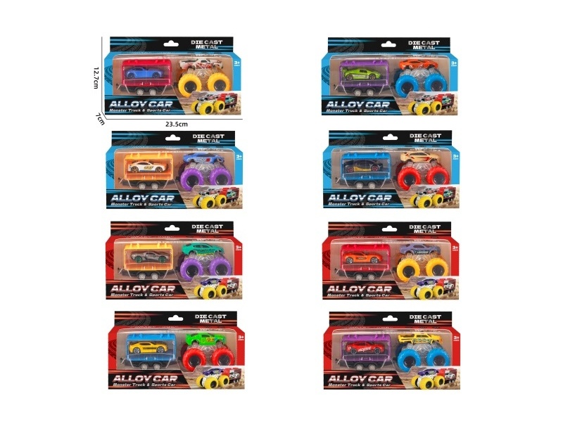 1:64 Alloy Inertial Container Trailer (8 Models Mixed)