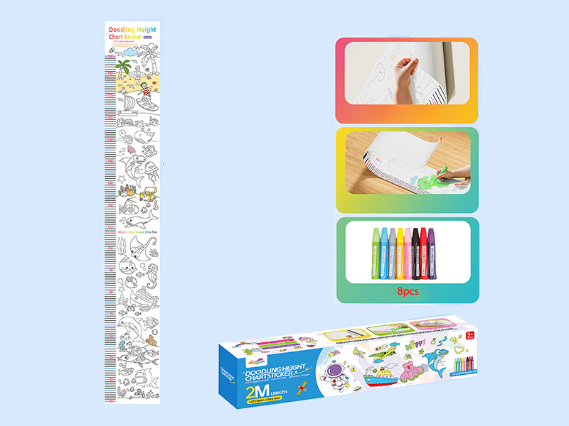 DIY Painting Height Chart Stickers(Sea Animal)