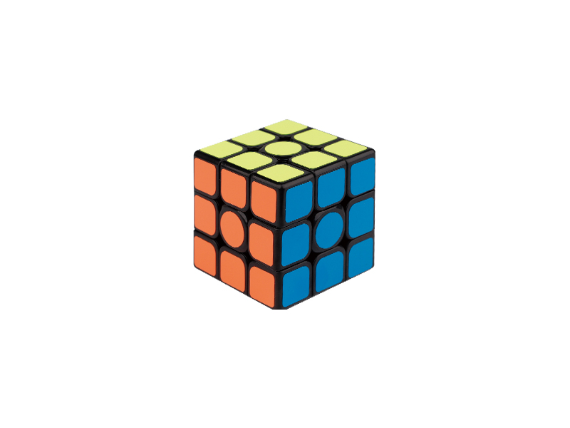 Third Stage Pvc Sticker Rubik'S Cube (Black Background)