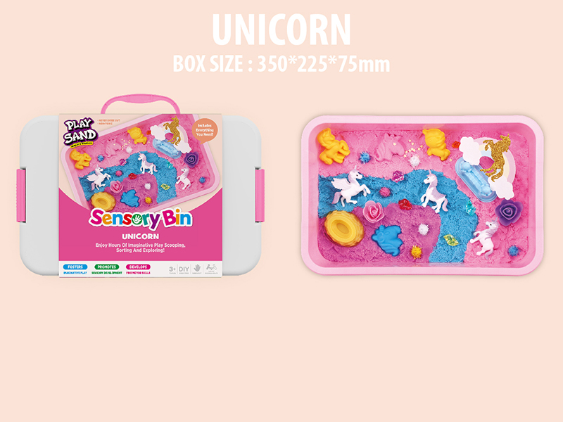 Play Sand Sensory Box Unicorn Set